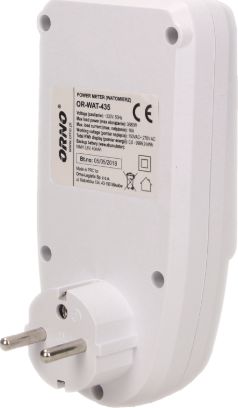 Orno Watomierz, kalkulator energii z wyświetlaczem LCD 0,1 - 3680W OR-WAT-435