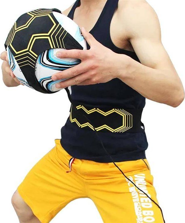 Aptel PAS Biodrowy do Treningu z Piłką Mini Zestaw Piłkarski czarno-żółty AG922