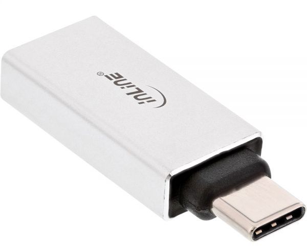 Adapter USB InLine USB-C - USB Srebrny (35801)