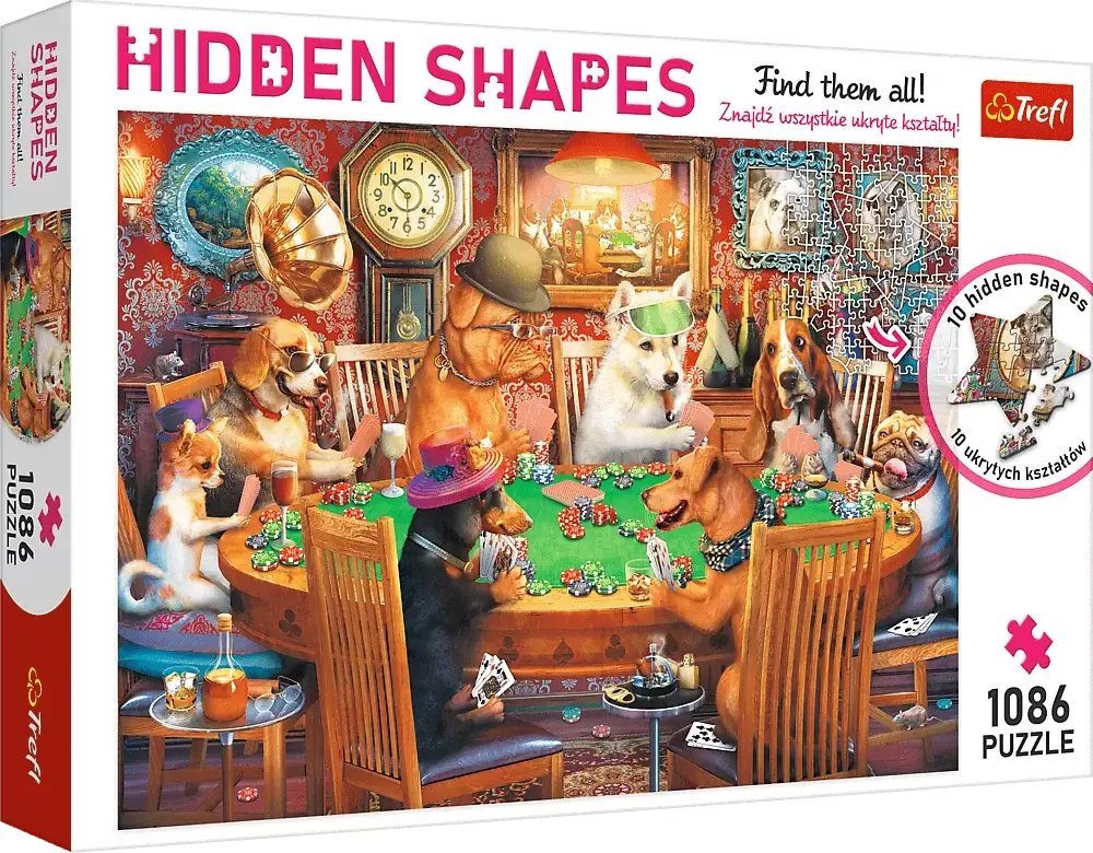 Trefl Puzzle Hidden Shapes Wieczór gier 1086 elementów