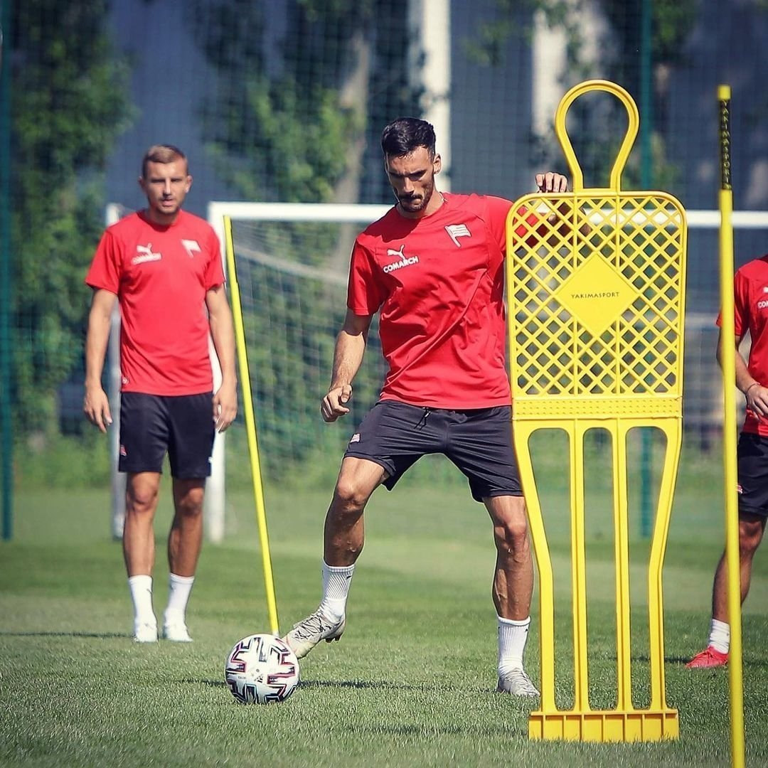 YakimaSport mur piłkarski elite 180 cm niebieski