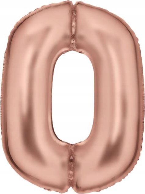 AMSCAN Balon foliowy cyfra 0 satynowy różowe złoto 86cm 9917312