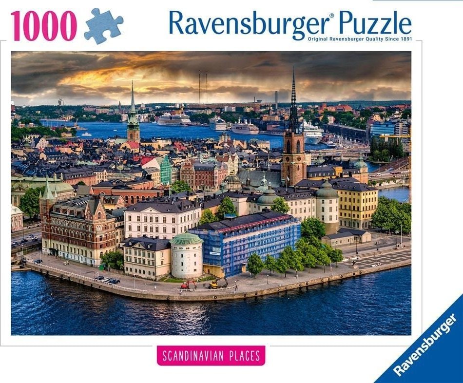 Ravensburger Puzzle Skandynawskie miasto widok 1000 elementów