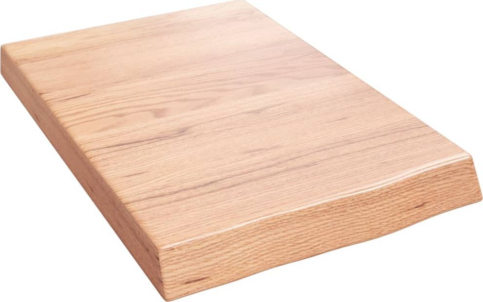 vidaXL vidaXL Półka, jasnobrązowa, 40x60x6 cm, lakierowane lite drewno dębowe