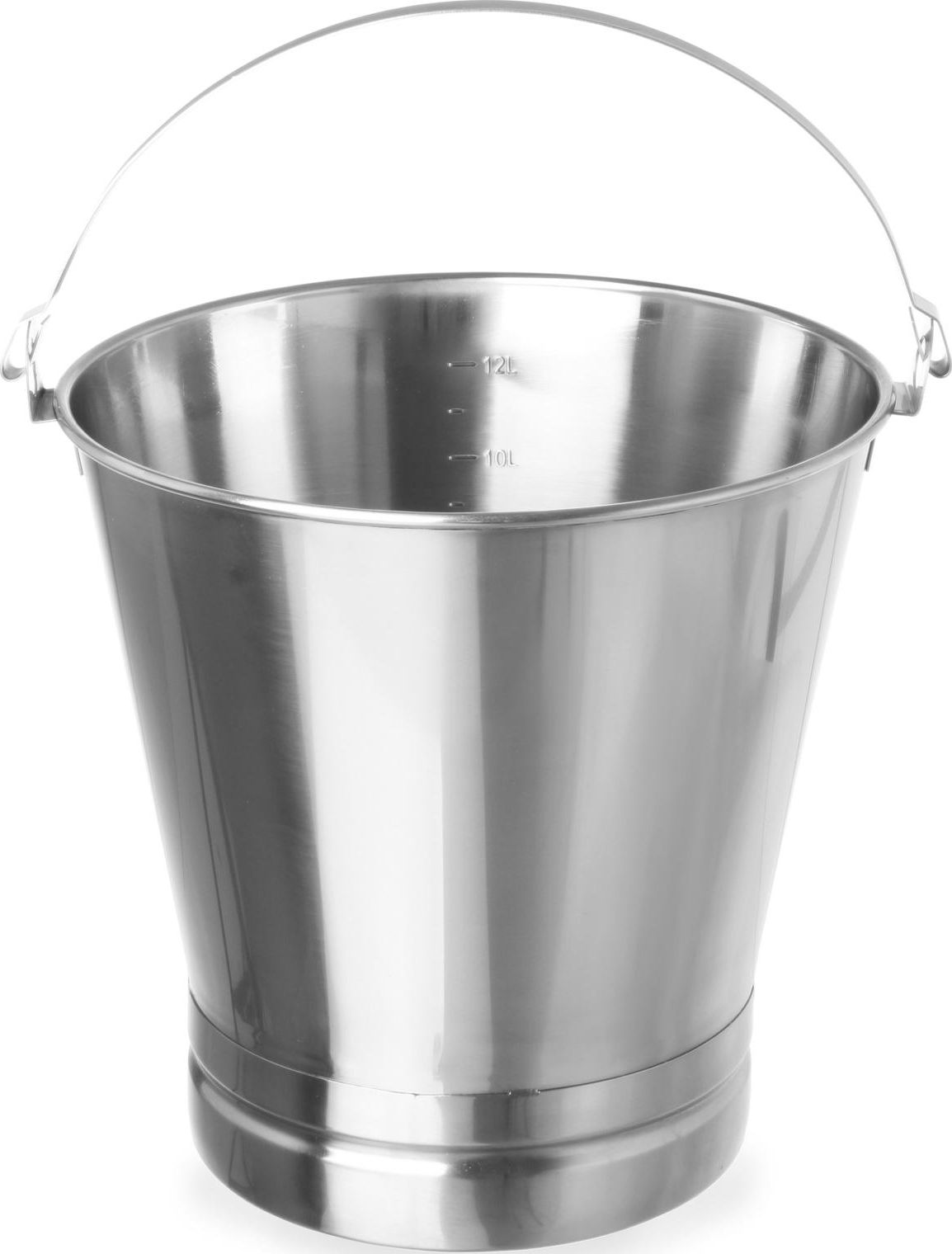 Hendi WIADRO Z PIERŚCIENIEM ZE STALI NIERDZEWNEJ 12L Z PODZIAŁKĄ 516706