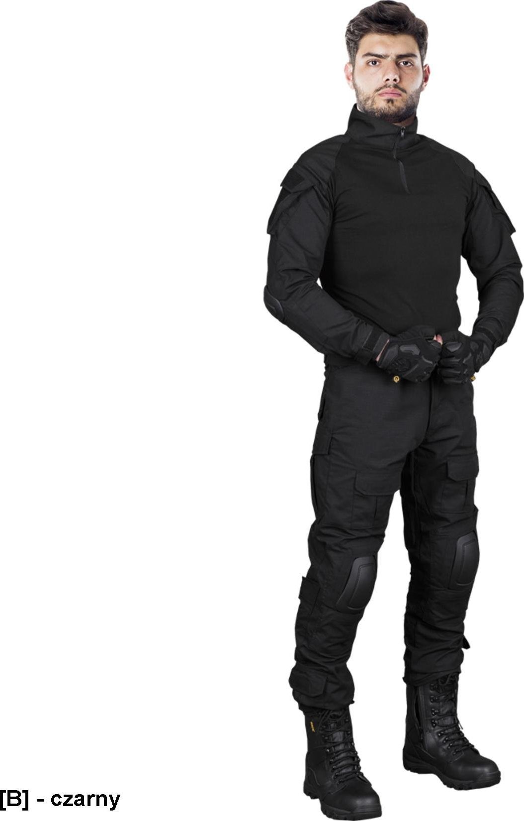 R.E.I.S. TG-PROTECT - ubranie ochronne typu Tactical Guard - bluza+spodnie, 65% poliester, 35% bawełna, 210-220 g/m - czarny M