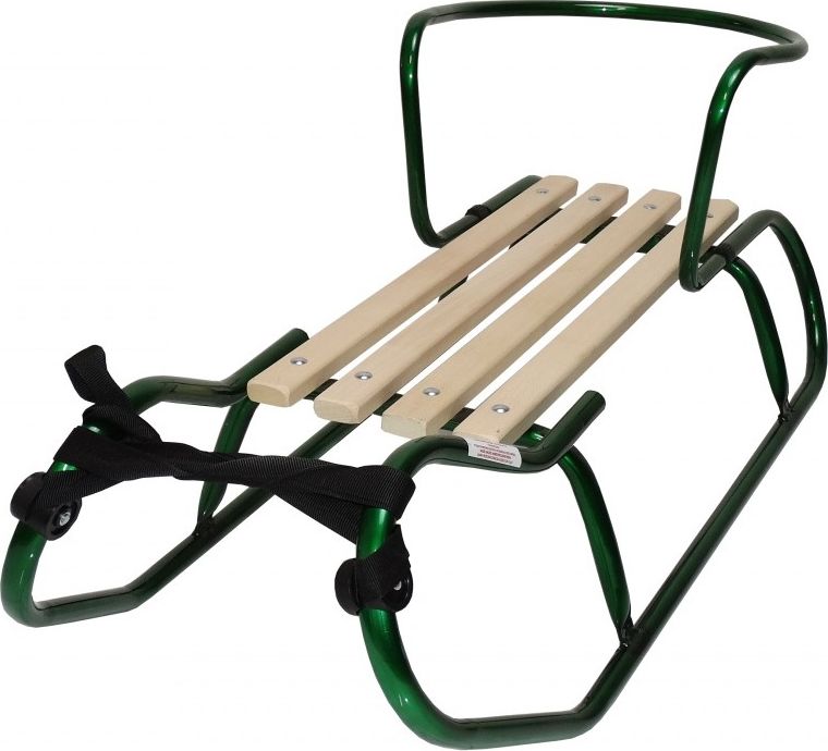 Matpol Sanki metalowe z oparciem zielone