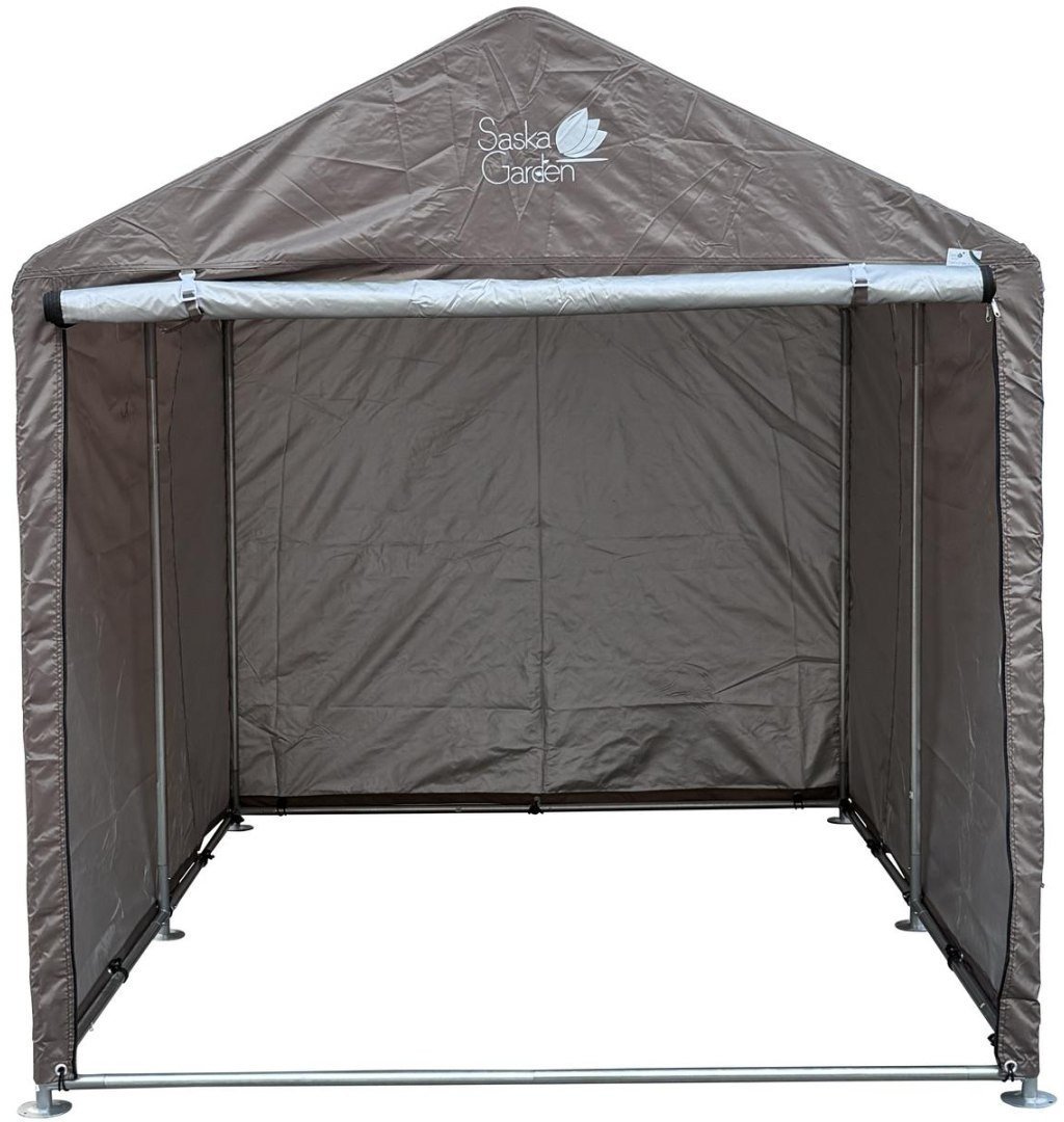 PAWILON GARAŻ OGRODOWY 1.59x2.19x1.75M SZARY SASKA GARDEN