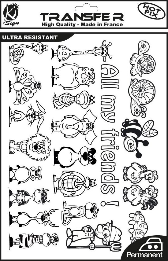 Ki-Sign Naprasow. A4 Czarna Zwierzątka