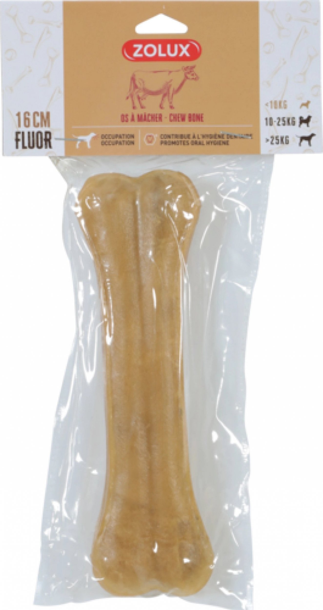 Zolux ZOLUX Kość prasowana z fluorem 16 cm