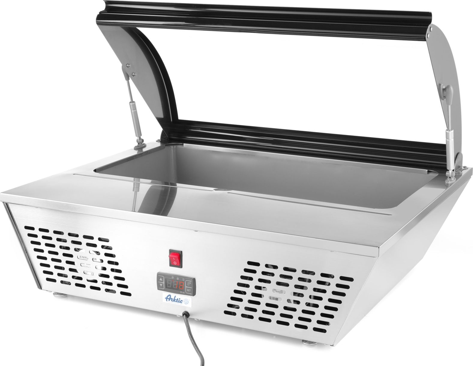 Witryna chłodnicza ARKTIC Witryna chłodnicza nastawna sałatkowa z unoszoną pokrywą 8x GN 1/6 67L Hendi 233672 Witryna chłodnicza nastawna sałatkowa z