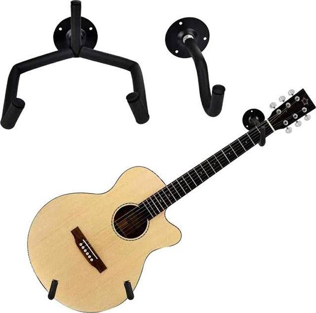 Apte SG1B WIESZAK GITAROWY ŚCIENNY 2-CZĘŚCIOWY CZARNY uniwersalny