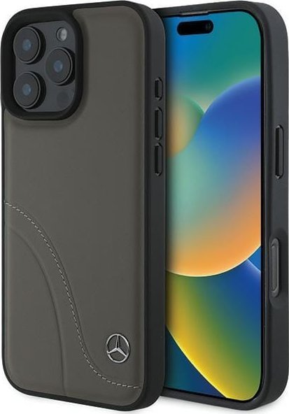 Mercedes MEHCP16X23RBCSB iPhone 16 Pro Max 6.9" brązowy/brown hardcase MB Curved Stitches Leather