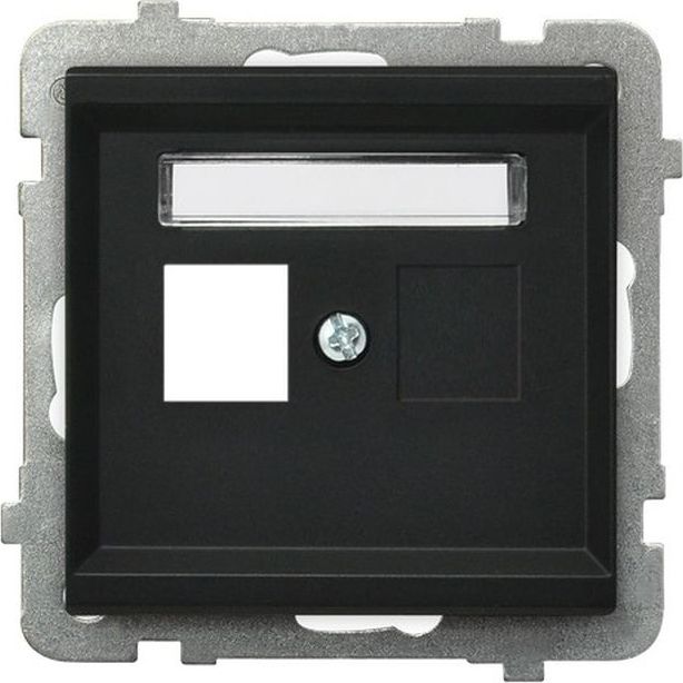 Ospel SONATA Obudowa gniazda komputerowego pojedyncze czarny metalik GPK-1R/p/33