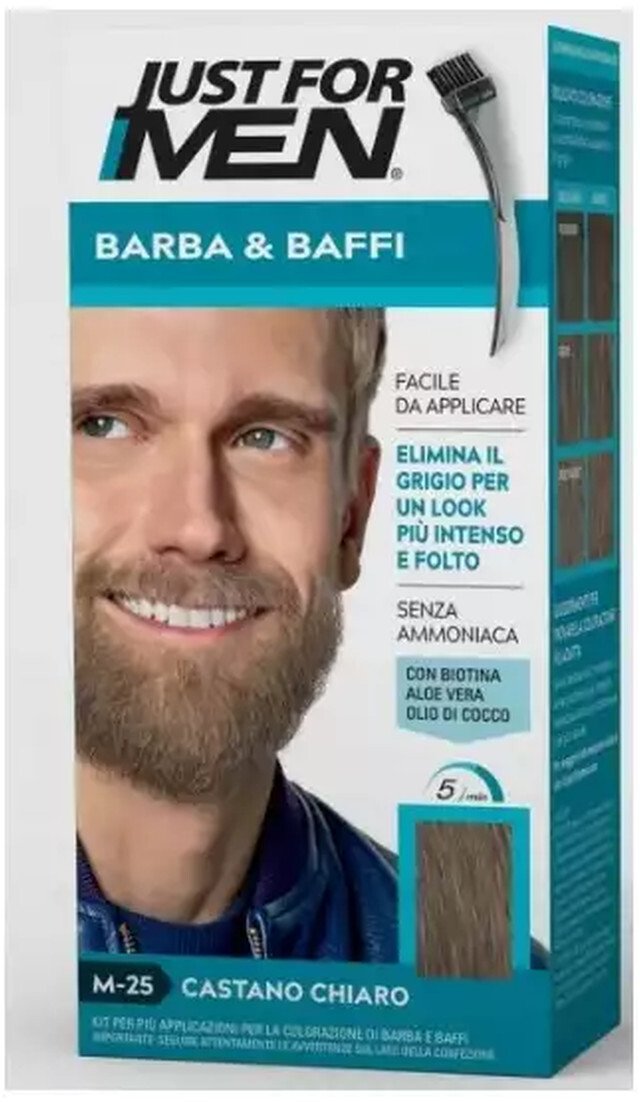 Just For Man Real Black Żel koloryzujący Do Brody I Wąsów 28g LIGHT BROWN (M-25)