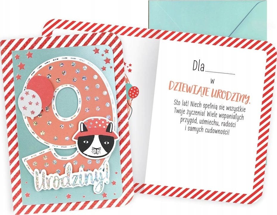 Teka Karnet B6 Urodziny 9 chłopiec