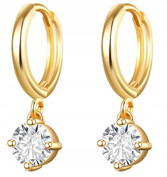 KOLCZYKI MIEDZIANE MODNE KLASYCZNE K05 ZŁOTE