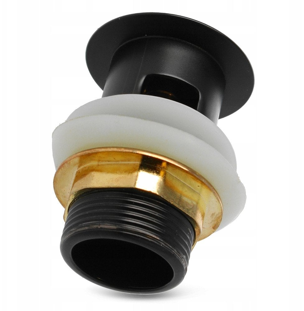 KOREK AUTOMAT. CLIK-CLAK CZARNY MALY Z PRZELEWEM