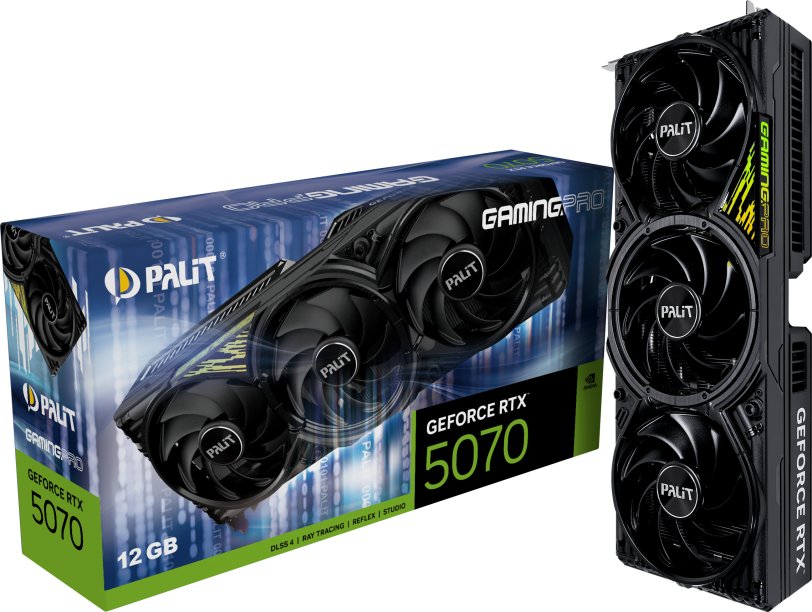 Karta graficzna Palit GeForce RTX 5070 GamingPro 12GB GDDR7 DLSS4 (NE75070019K9-GB2050A)