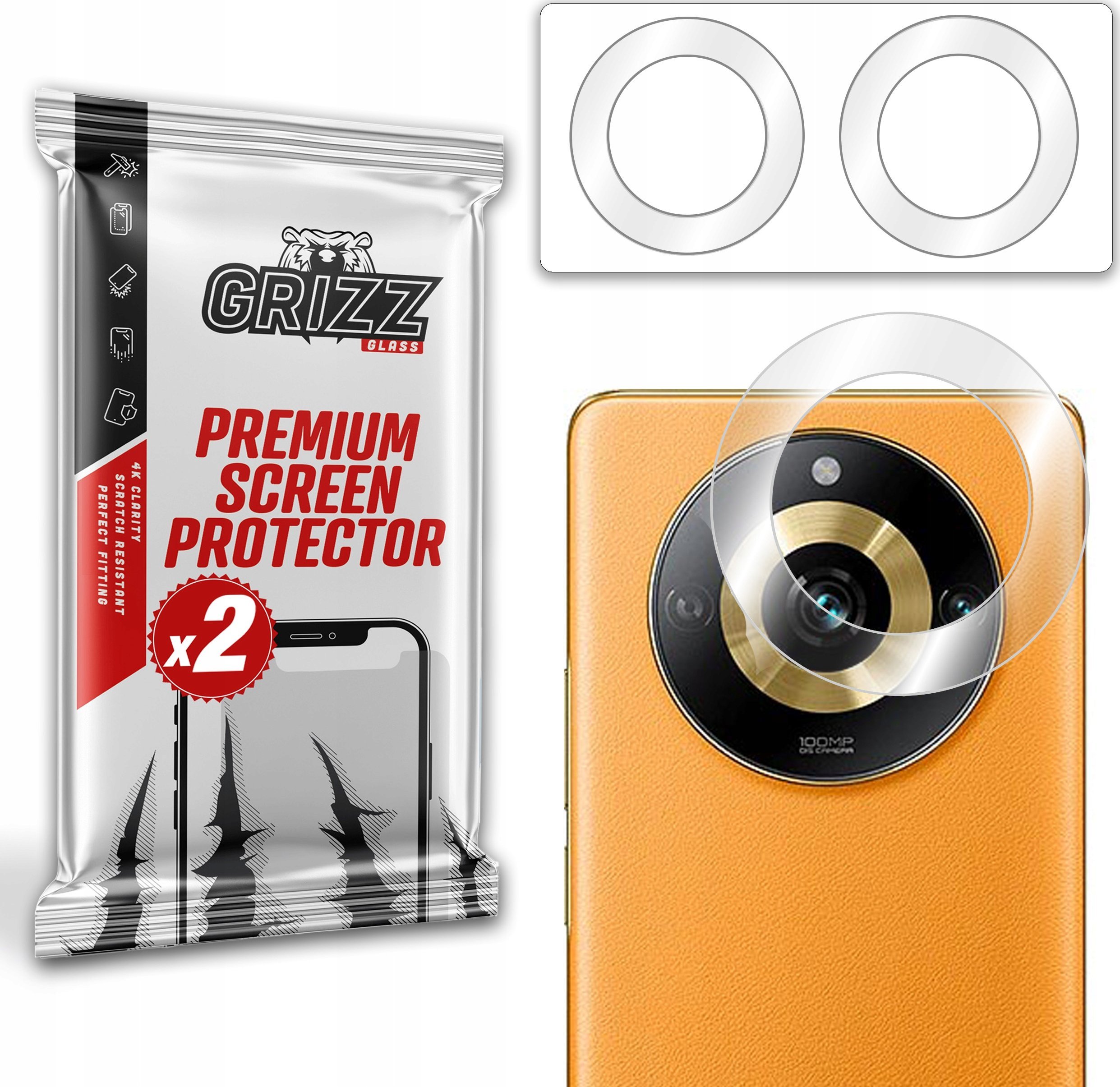 GrizzGlass Szkło na aparat GrizzGlass HybridGlass Camera do Realme Narzo 60 Pro