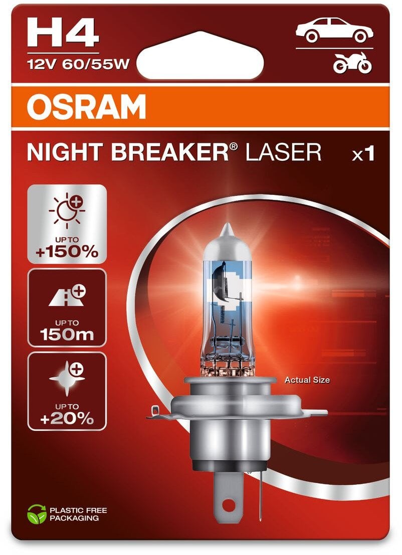 CAR LIGHT 60/55W 12V P43T 10XBLI1 H4