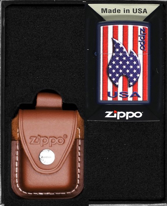 Zestaw ZIPPO Zapalniczka PATRIOTIC FLAME DESIGN Prezentowy No2