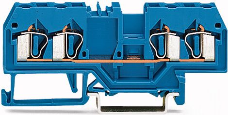 Wago Złączka szynowa 4-przewodowa 2,5mm2 niebieska EURO (280-834)