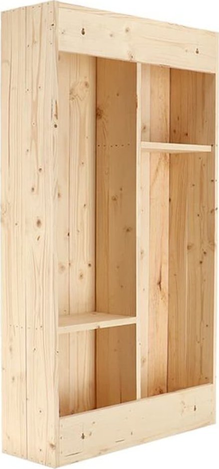 Esschert Design Wiszący stolik barowy z rozkładaną półką, L, naturalny