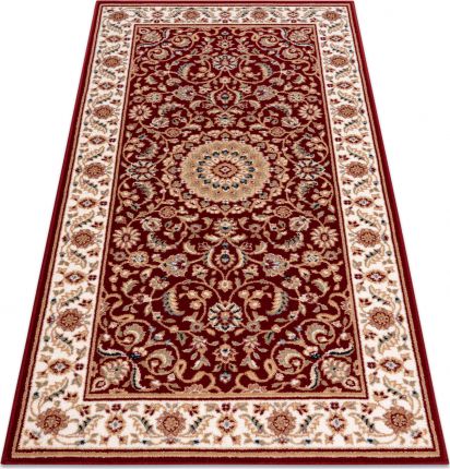 Dywany Łuszczów Dywan NAIN Rozeta, ramka 7176/51066 bordo, 80x150 cm