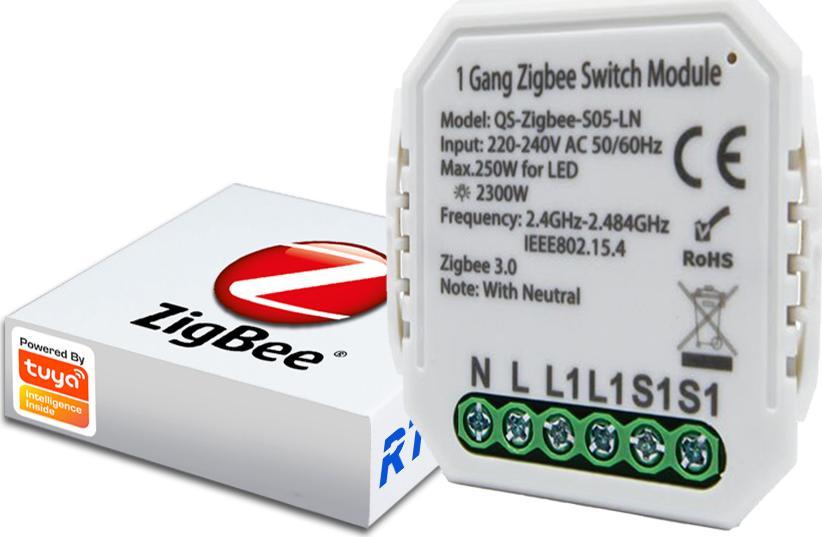RTX Przekaźnik Dopuszkowy 1 Kanał Zigbee Tuya Ln