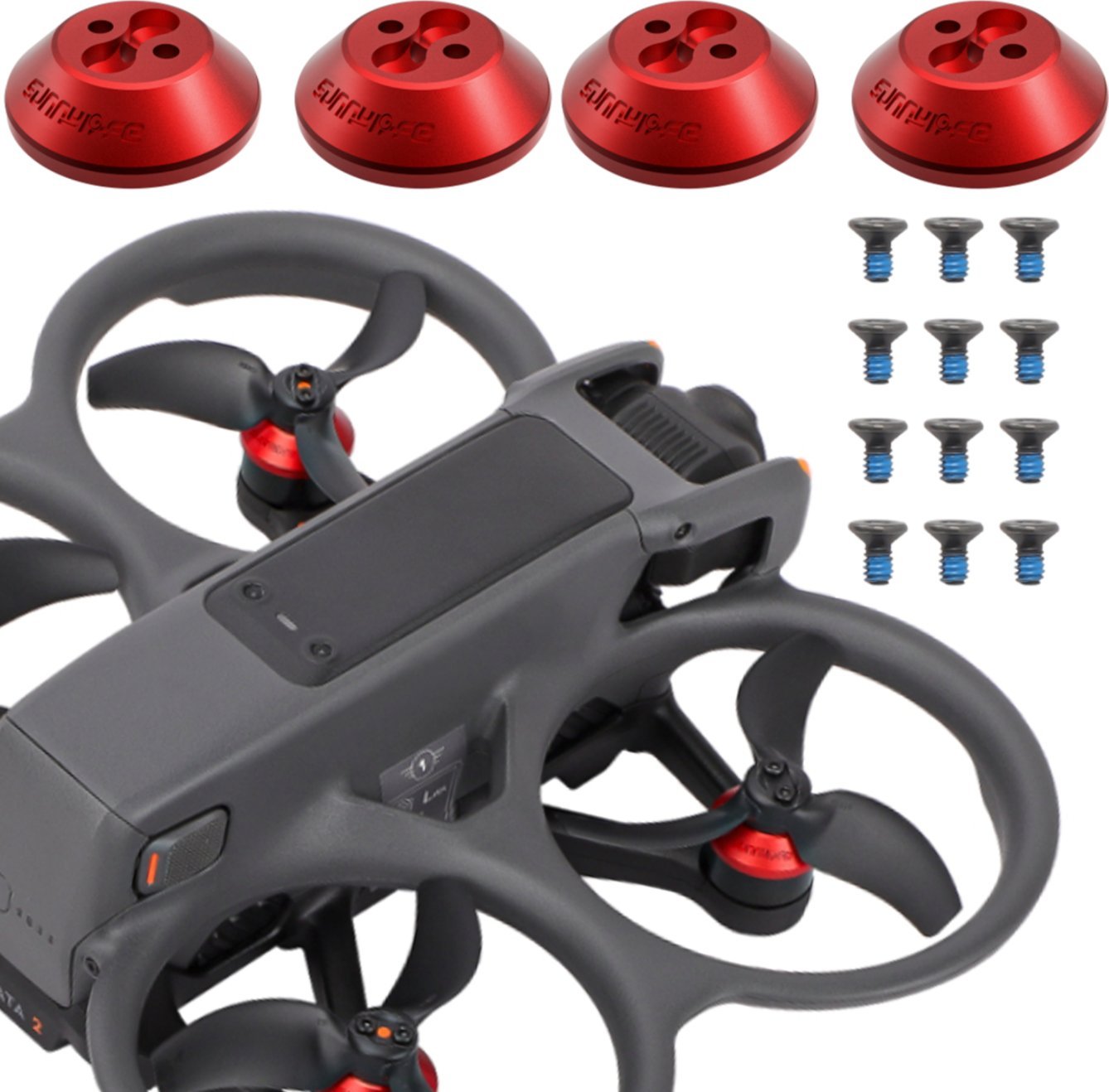 SunnyLife ZABEZPIECZENIE OCHRONA OSŁONY SILNIKA NA SILNIKI DO DRONA DJI AVATA 2 - RED