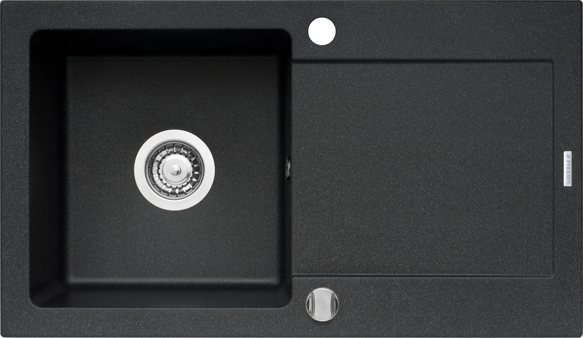 Zlewozmywak Pyramis Zlewozmywak granitowy Pyramis MI 76X44 1B1D Czarny 70001201