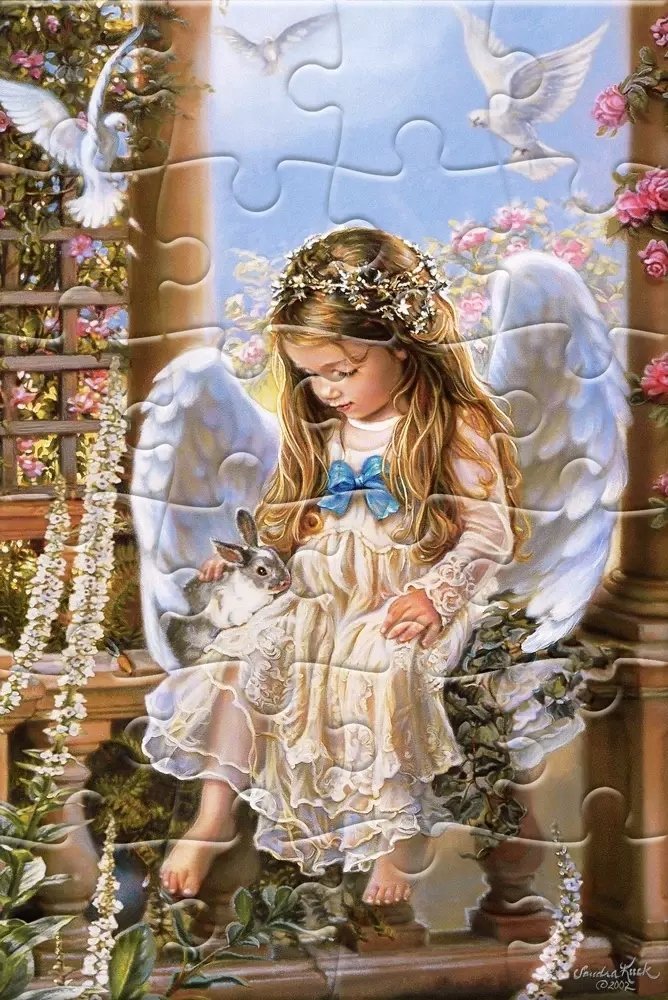 Castorland Puzzlowa kartka pocztowa - Tender Love 24 elementy