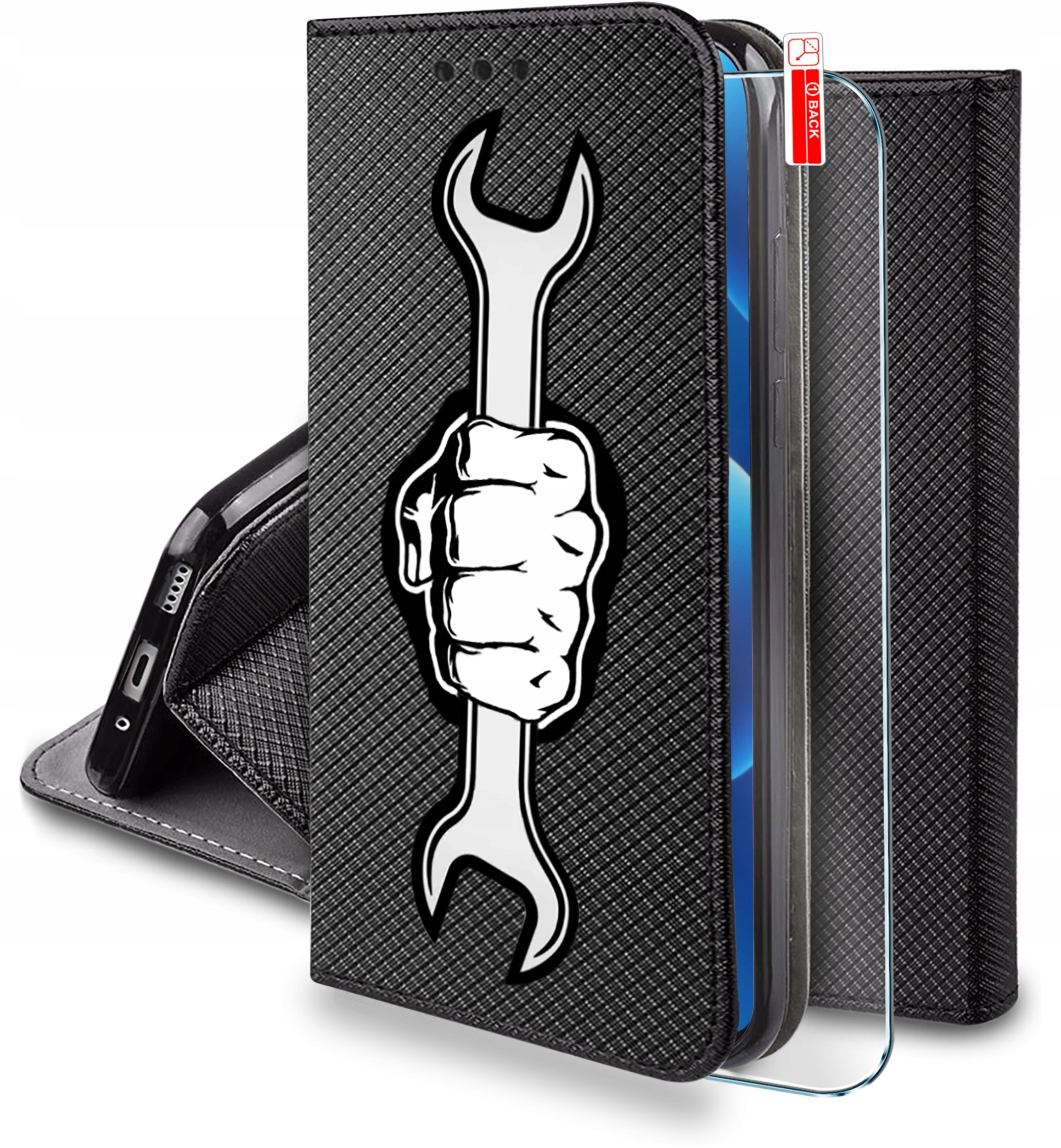 Etui do Motorola G86 | G86 Power MAGNET WZORY CASE PORTFEL + SZKŁO 9H