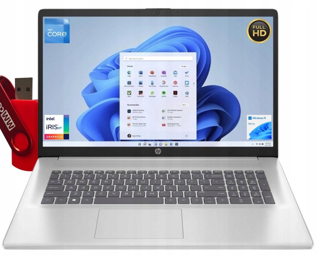 Laptop HP 17 CN2068CL i5-1235U 32GB 2TB SSD 17,3" FullHD IPS Win11 DO PRACY