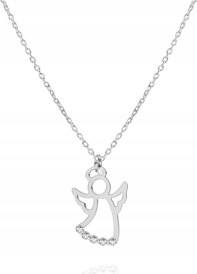 Radziszewska Jewellery Naszyjnik Srebrny z Aniołkiem Anioł 925 ŻYCZENIA PUDEŁECZKO GRATIS