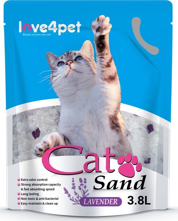 Żwirek dla kota Cat Sand Żwirek Silikonowy dla Kota Cat Sand Lavender 3,8l