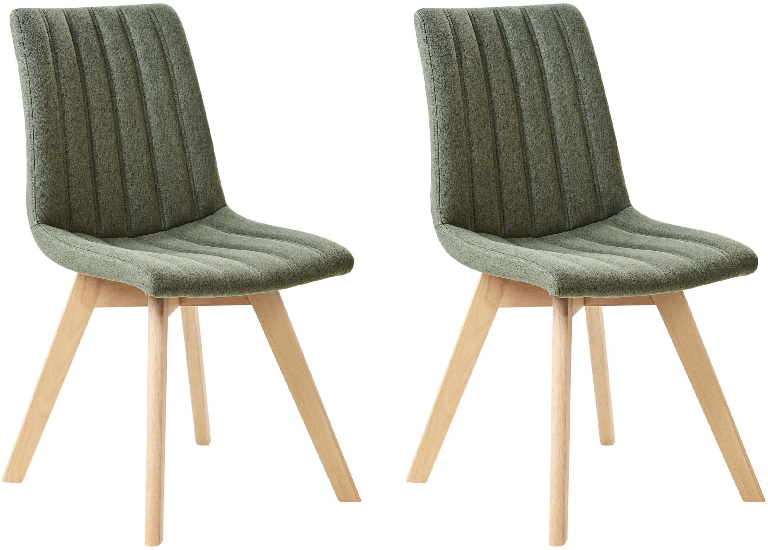 Zestaw 2 krzeseł do jadalni CALGARY Ciemnozielony