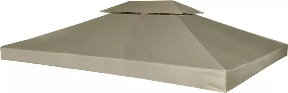vidaXL Zadaszenie altany ogrodowej, 310 g/m, beżowe, 3x4 m