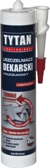 Tytan Uszczelniacz dekarski kauczukowy czerwony 310ml