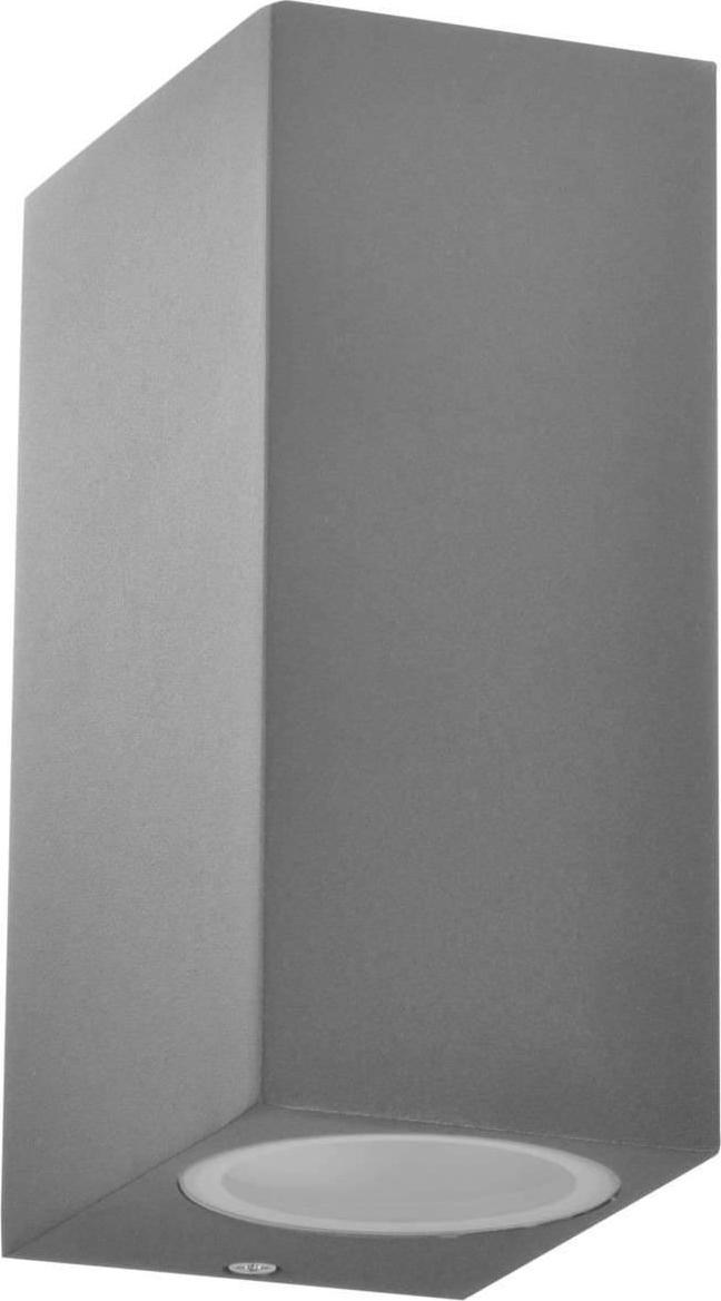 Kinkiet Polux Zewnętrzna LAMPA ścienna BOSTON 313324 Polux metalowa OPRAWA elewacyjna KINKIET prostokątny IP44 grafitowy