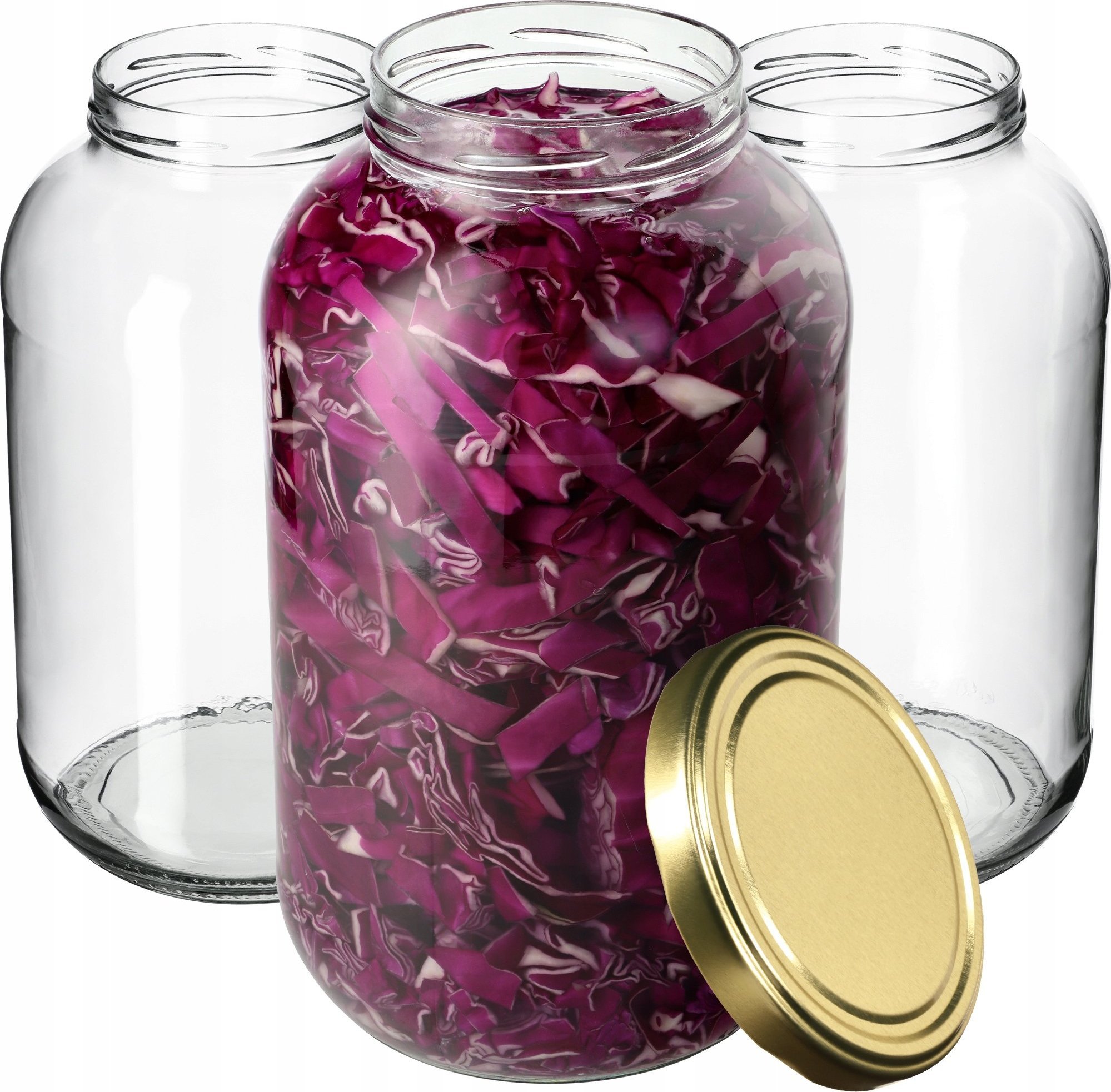 Kadax 8x Słoik 4L Słój Na Ogórki Nalewki + Wieczko fi100