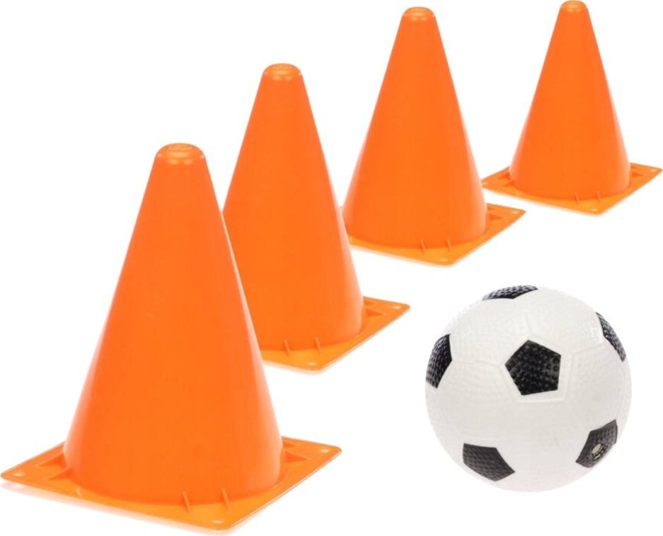 ZESTAW PIŁKARSKI PACHOŁKI Z PIŁKĄ 4szt