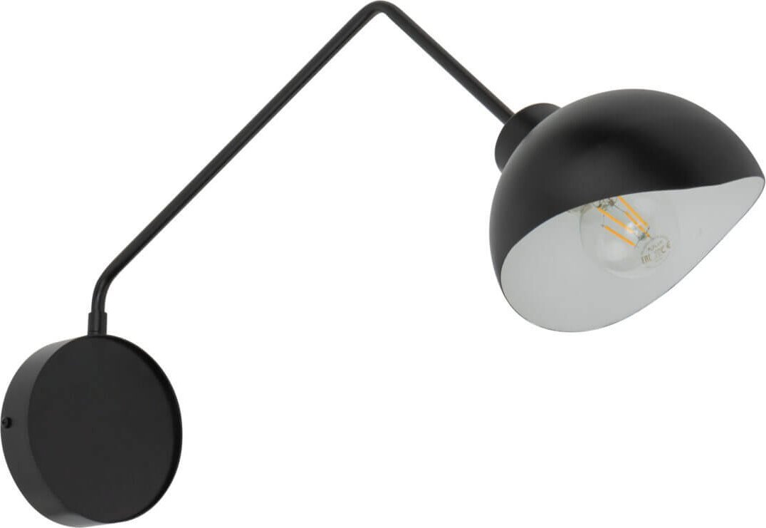 Kinkiet Sigma Ścienna lampa sypialniana Roy nowoczesny kinkiet czarny