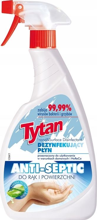 Tytan PłynDoDezynfekcji WIRUSOBÓJCZY ANTYBAKTERYJNY 0,5l