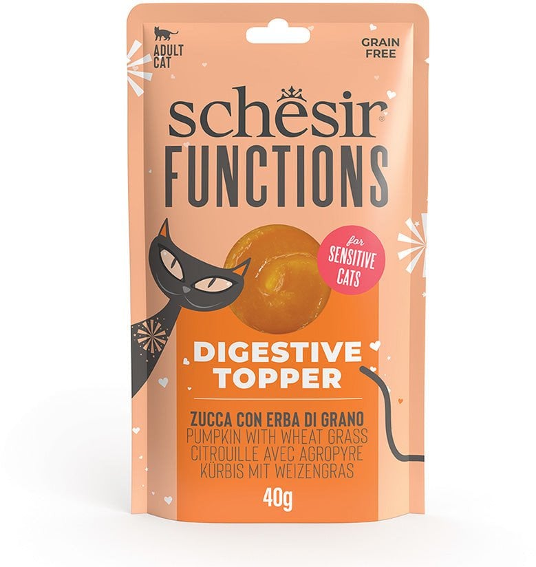 Functions, sumplement, dla kota, dynia i trawa pszeniczna, 40 g, saszetka, wspomaga trawienie