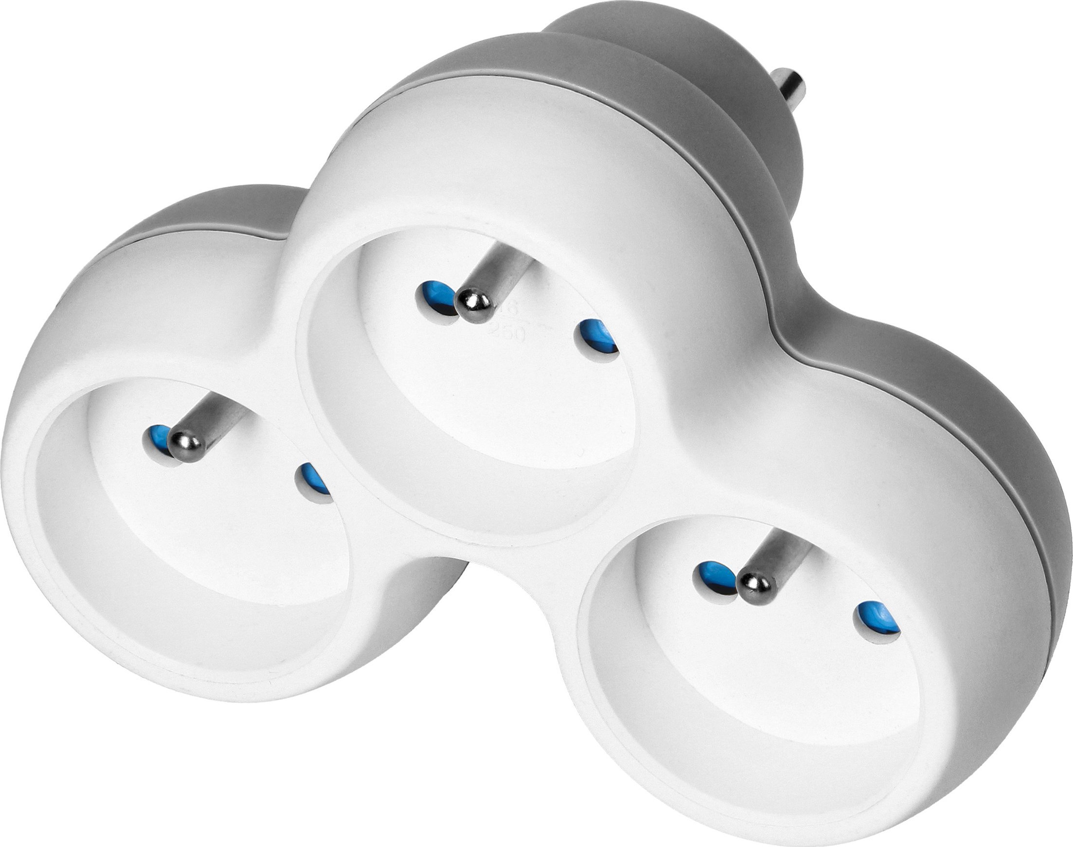 Orno Rozgałęźnik 3x2P+Z, biało-szary