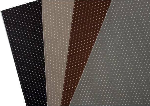 Karton obustronny kropki 300g 24x34cm 4 ark MIX