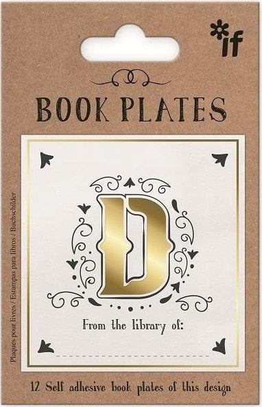 IF Ekslibris - zestaw naklejek - litera D