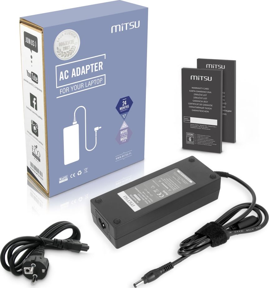 Zasilacz do laptopa Mitsu 120 W, 2.5 mm, 6.3 A, 19 V (ZM/LIT1963)